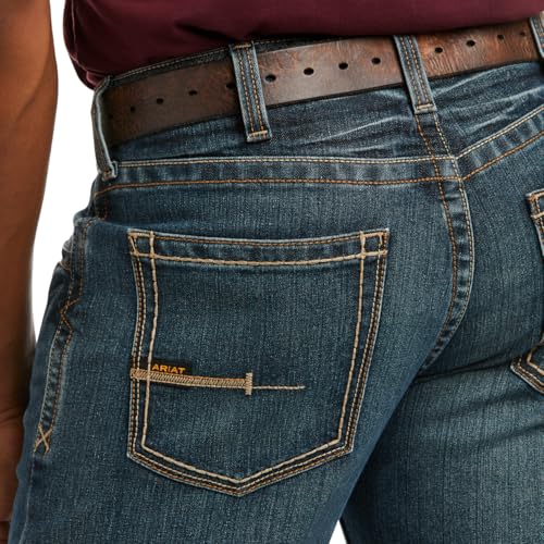 Ariat Work Men's Rebar M5 Straight Durastretch Edge Jean IRONSIDE Blue - Brand New