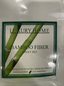 LUXU QUEEN BAMBOO FIBER SHEET SET DEEP POCKETS TO FIT EXTRA THICK - WHITE - Like New