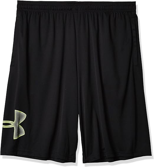 UNDER ARMOUR MEN'S UA TECH™ GRAPHIC SHORTS - SIZE: MEN L - BLACK/GRAPHITE - Brand New