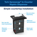 TORK XPRESSNAP IN-COUNTER NAPKIN DISPENSER BLACK N4 SIGNATURE RANGE - BLACK - Like New