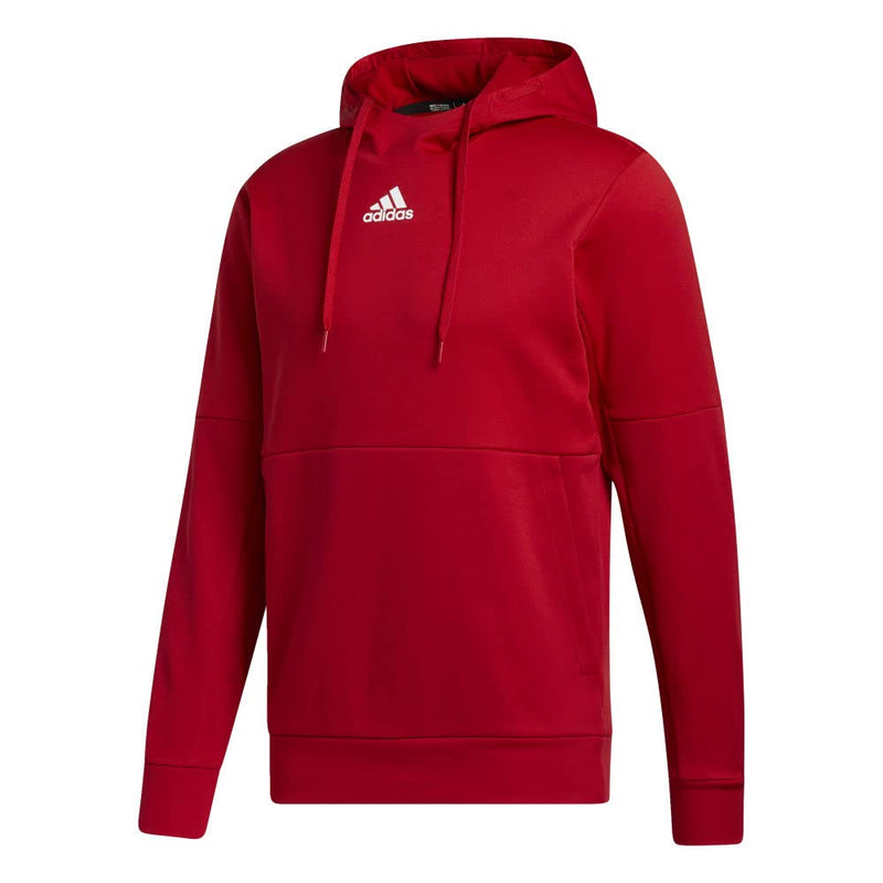 ADIDAS MEN'S TEAM ISSUE PULLOVER HOODIE - SIZE: MEN S - RED/WHITE - Like New
