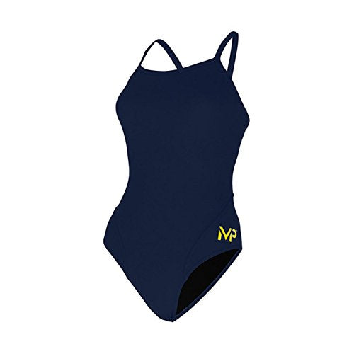 MP MICHAEL PHELPS AQUA SPHERE MP TEAM SOLID SWIMSUIT SIZE 22 - NAVY BLUE - Like New