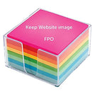 OFFICE DEPOT PLEXI NOTE CUBE UNRULED 500 SHEETS ASSORTED COLORS - 573-482 NEW - Like New