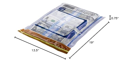 ControlTek TripLok 12" x 16" Clear 100 Bags, Tamper-Evident Deposit Bags 585040 - Brand New