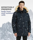 PUREMSX INSULATED EXPEDITION PARKA COAT HOODED WARM - SIZE: MEN SMALL - NAVY - Like New