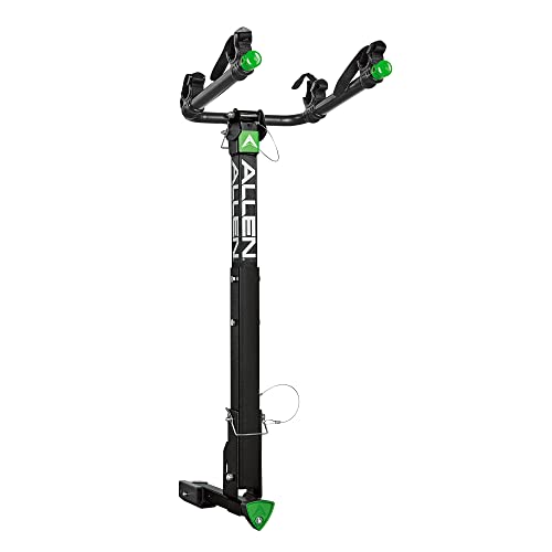 ALLEN SPORTS DELUXE LOCKING QUICK RELEASE 2-BIKE CARRIER - BLACK/GREEN - Like New