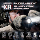 SABERTOOTH Police Tactical Flashlights 1800 High Lumen with Holster for Duty Bel - Like New