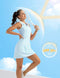 FKEEP WOMEN'S GOLF TENNIS DRESS V-NECK AND SHORTS WORKOUT SIZE M - BLUE PLAID - Brand New