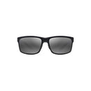 MAUI JIM POKOWAI ARCH RECTANGULAR SUNGLASSES - BLACK/GRAY - Like New