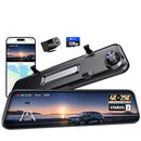 Pelsee P12 Pro Max 4K+2.5K Mirror Dash Cam Front Starvis 2 IMX678 Rear IMX335 - Like New