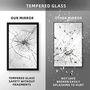 Exakey Bathroom Mirror for Wall Black Rectangle Mirrors Waterproof - B0B155RWBC - Like New
