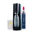 SODASTREAM TERRA SPARKLING WATER MAKER WITH CO2 AND CARBONATING BOTTLE - BLACK - Like New