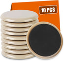 GENERIC 10 PIECE FURNITURE SLIDERS, 3 1/2" - BEIGE/BLACK - Brand New
