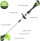 Greenworks 40V 17" Brushless String Trimmer Battery/Charger Not Included - GREEN - Like New