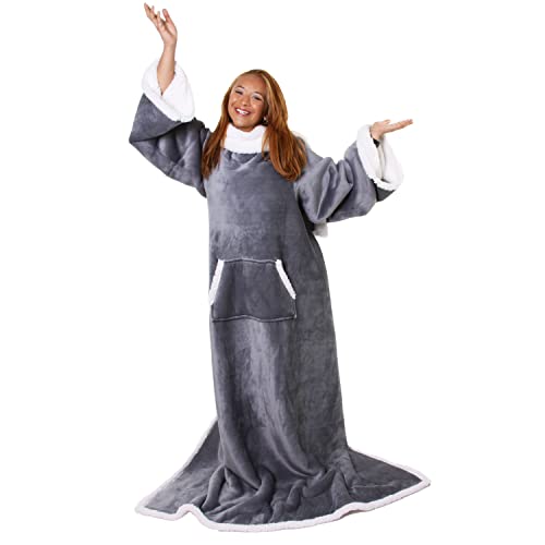 SNUGGIE VISIT THE SNUGGIE STORE WEARABLE BLANKET SLEEVES POCKETS FUNCTIONAL - Like New