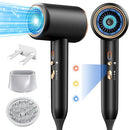 CRDMTK IONIC HAIR DRYER,BLOW DRYER, WITH DIFFUSER & NOZZLE STL8108PRO - BLACK - Like New