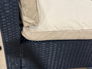 HASTYER WICKER OUTDOOR ARMLESS LOUNGE CHAIR (SET OF 2) - BLACK/BEIGE - Like New