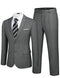 COOFANDY Men's 2 Piece Wedding Suit Slim Fit Dress Suits - Size XXLarge - Gray - Brand New