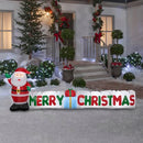 GEMMY 12' AIRBLOWN INFLATABLE SANTA CLAUS W/MERRY CHRISTMAS SIGN DECORATION RED - Like New