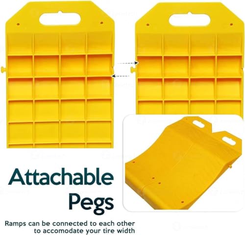 Zonetech TS0004 Tire Saver Ramps, 2 Pack, Yellow - Like New