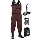 FOXELLI CHEST WADERS WATERPROOF 4MM NEOPRENE MEN SIZE 8 BROWN - Like New