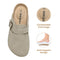 XIAKOLAKA WOMEN'S SUEDE CLOGS ADJUSTABLE BUCKLE SLIP ON CLOG SLIPPERS - SIZE 5 - Like New