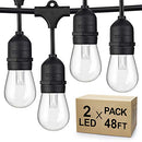 2-Pack Dimmable LED Outdoor String Lights New - Brand New