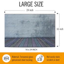 Tempered Glass Magnet Display Board 16 x 24 Frameless Magnets Marker - Black - Brand New