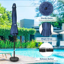HealSmart 7.5ft Patio Umbrella Push Button Tilt/Crank 2 Pack, Blue - Brand New