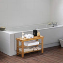 JS NOVA JUNS Bamboo Shoe Bench Rack 2 Tier Shoe Storage Racks Shelf - Natural - Brand New
