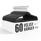 SIMPLE DELUXE VELVET HANGERS WITH SHOULDER NOTCHES SPACE SAVING -BLACK - Brand New