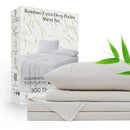 SOUTHSHORE FINE LIVING 100% RAYON/VISCOSE SHEETS 21" DEEP POCKET KING - BONE - Like New