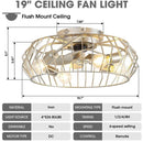 MATRIX DECOR 19.7 IN. 4-LIGHT ANTIQUE SILVER FANDELIER FLUSH MOUNT - SILVER - Like New
