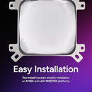 COOLER MASTER 240 ELITE LIQUID WHITE CPU LIQUID, DUAL-CHAMBER PUMP - WHITE - Like New