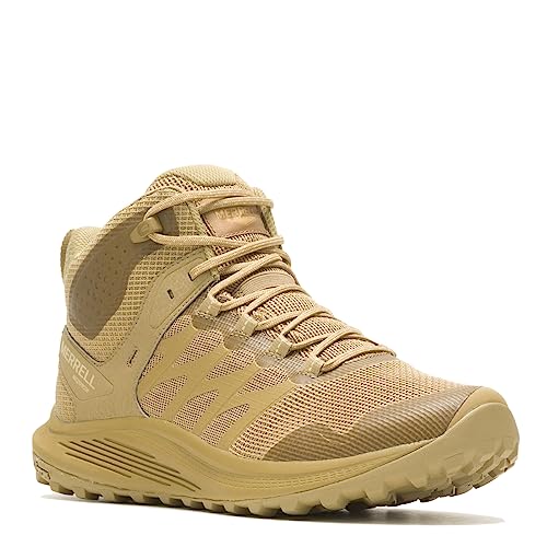 J005051 Merrell Men's Nova 3 Tactical Mid Waterproof Boot Dark Coyote Size 13 - Like New
