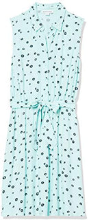 Amazon Essentials Women's Sleeveless Relaxed-Fit Woven (XS) Aqua Blue Poppy - Brand New