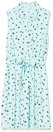 Amazon Essentials Women's Sleeveless Relaxed-Fit Woven (XS) Aqua Blue Poppy - Brand New