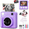 ENERHAMP CAMERA FOR KIDS INSTANT PRINT, BIRTHDAY GIFT WITH 32GB SD CARD - PURPLE - Like New