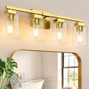 BESLOWE 27" 4-LIGHT BATHROOM LIGHT FIXTURE MODERN GOLD B27003PB - gold - Like New