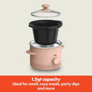 BELLA 1.5 QT SLOW COOKER 3 HEAT MANUAL CONTROL EVERGOOD™ CERAMIC - BLOSSOM - Like New