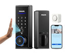 Philips 5000 Palm Vein WiFi Smart Deadbolt Deadlock - 2-in-1 Doorbell - BLK - Like New