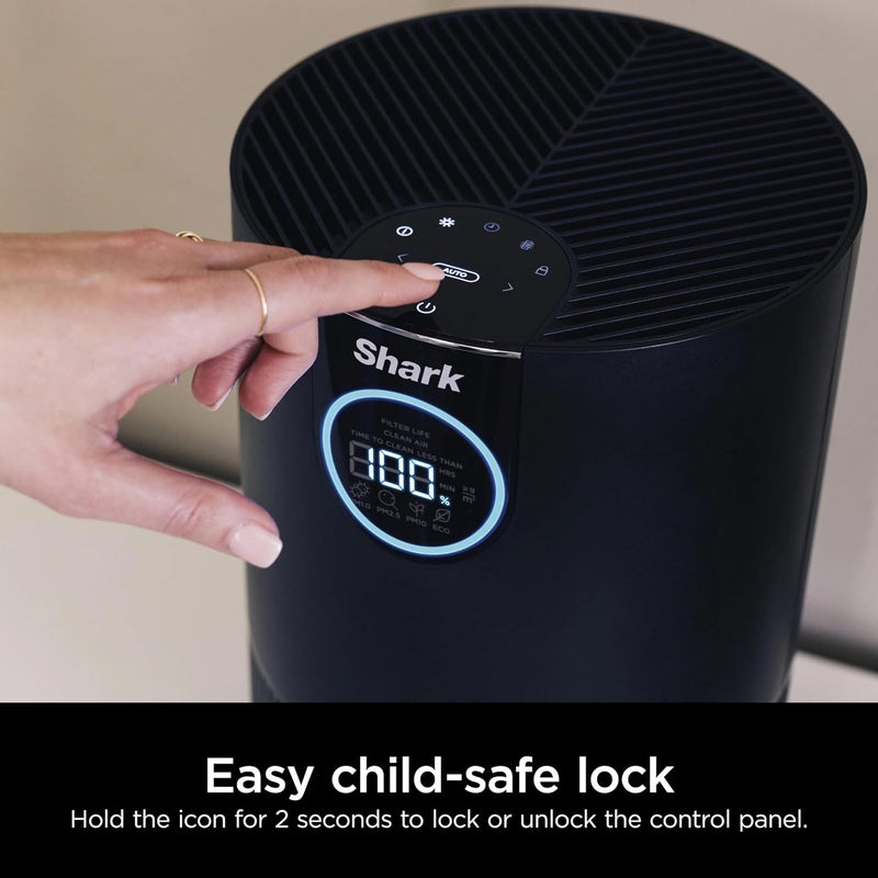 Shark HP100 Air Purifier w/NanoSeal HEPA, 500 Sq.ft, 99.98% - Charcoal Gray - Like New