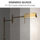 Dimmable Pharmacy Floor Lamp with Remote, 17W Gold LED Reading Floor Lamp - Like New