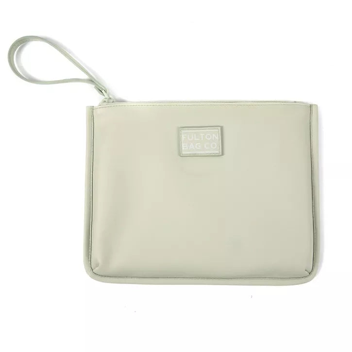 FULTON BAG CO. LEATHERETTE SNACK POUCH SACK 2PK - PEACHES - MINT/PINK - Brand New