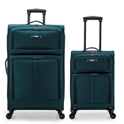 U.S. Traveler Anzio Softside Expandable Spinner Luggage 22/30 - TEAL Like New