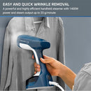 ROWENTA X-CEL STEAM EASY HANDHELD STEAMER, DR7110U1 - BLUE - Like New