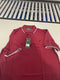 TIGER WOLF 3 BUTTON POLO SHIRT - SIZE: MEN XL - MAROON/BLACK/WHITE - Brand New