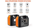 PRYMAX Portable Power Station, 300W Solar Generator - BLACK/ORANGE - Like New