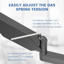 HALTER LCD ADJUSTABLE GAS SPRING DESK MOUNT MONITOR STAND - BLACK - Like New