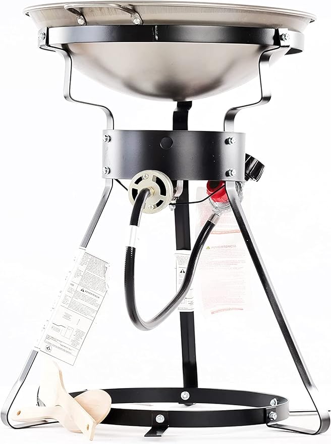 King Kooker 24WC 12" Portable Propane Outdoor Cooker with Wok 24WC - Black Like New